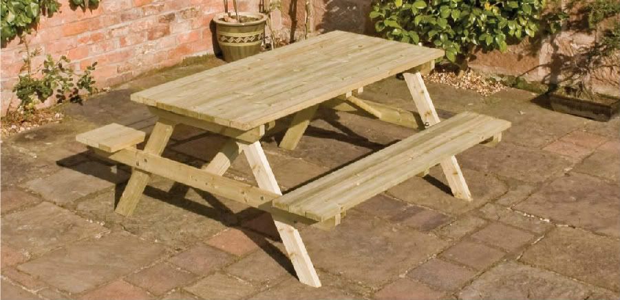 Wood Picnic Tables and Benches