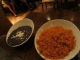 La Hacienda de San Angel's sides of Mexican Rice and Refried Black Beans