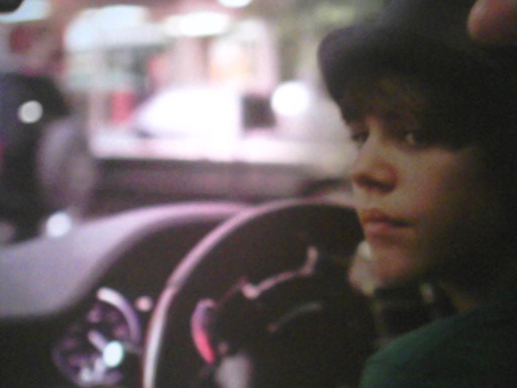Justin Bieber driving