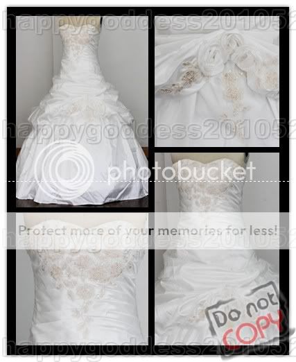 white/ivory lace up back train wedding dress in stock SZ6.8.10.12.14