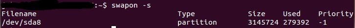 swapon -s 结果的图像